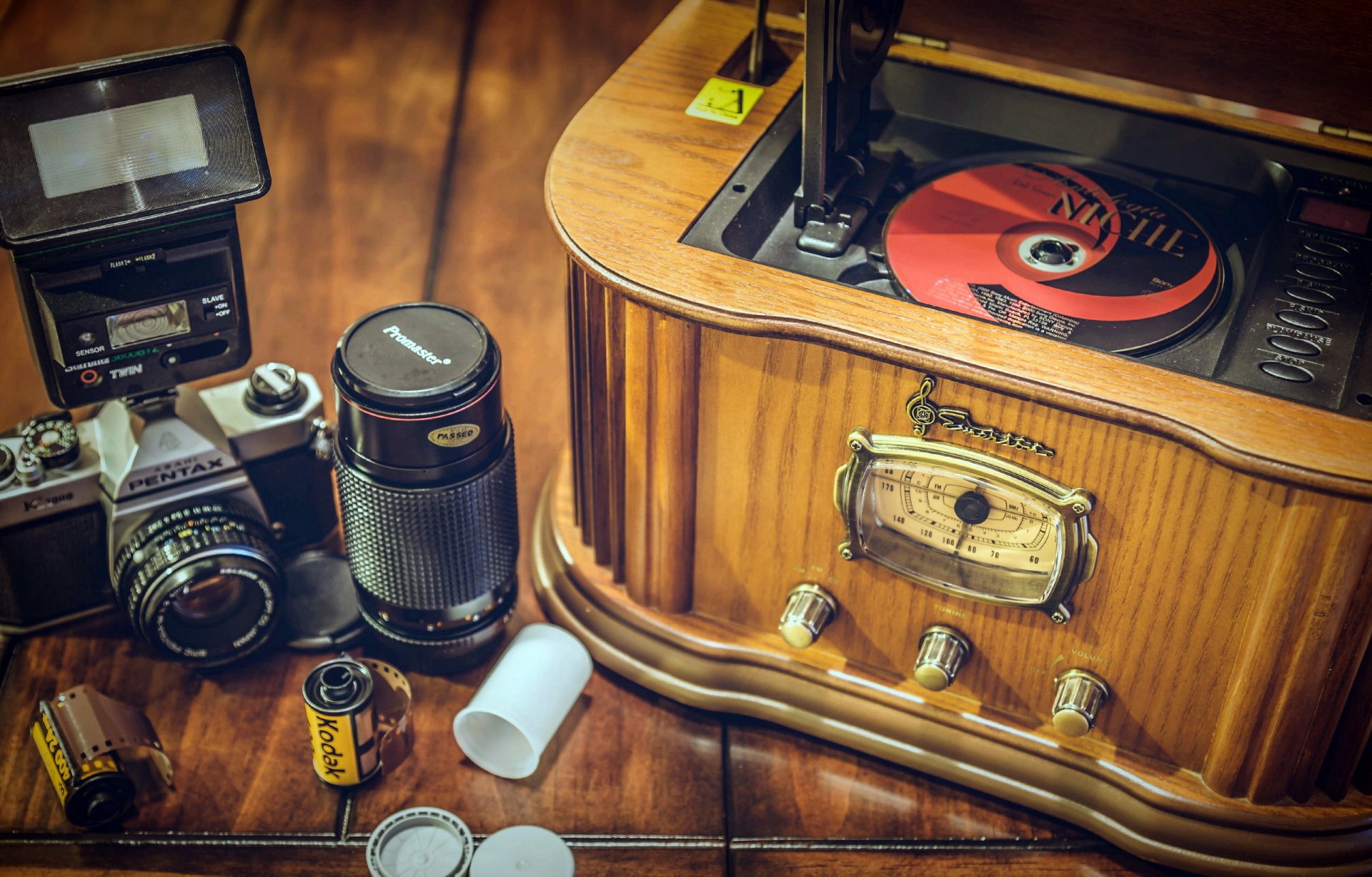 kamera plattenspieler hintergrund