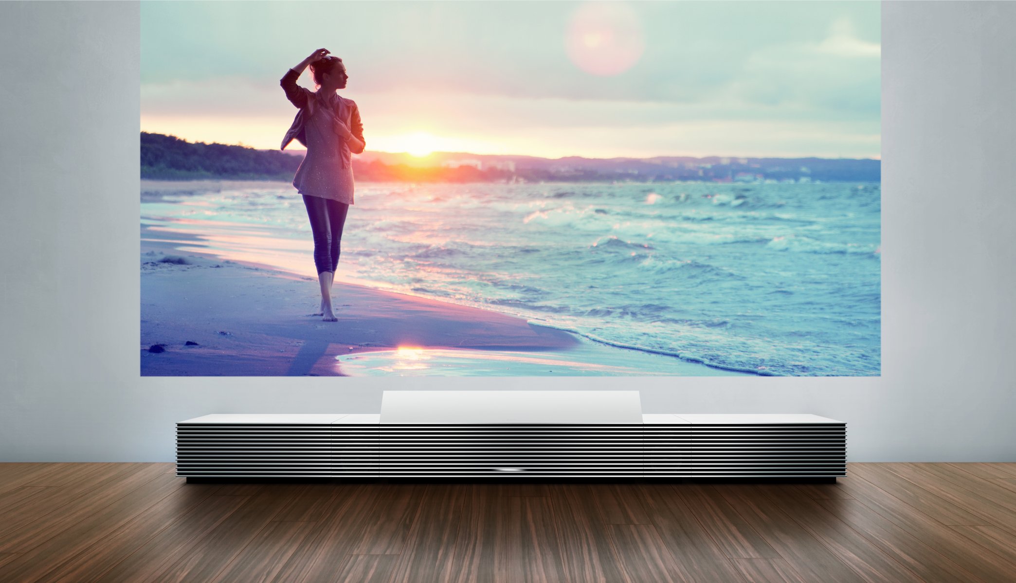 ony lspx-w1 projektor mädchen sonnenuntergang hallo-tech hq wallpaper