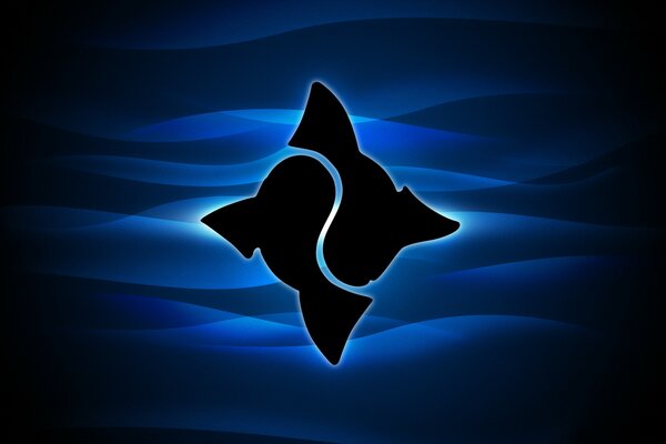 Logo zwei Wale auf den Wellen