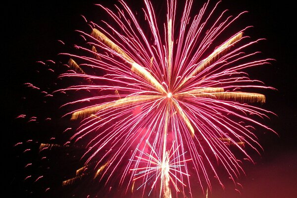 Salut während des Festes in der Nacht
