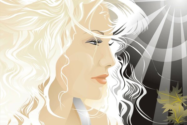 Bild mit einer lockigen Blondine