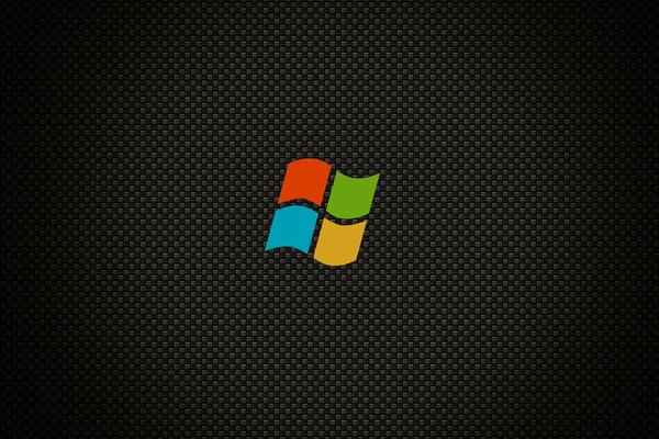 Microsoft Windows-Symbol auf dunklem Hintergrund