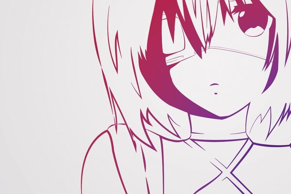 Anime Verband auf Augen Mädchen