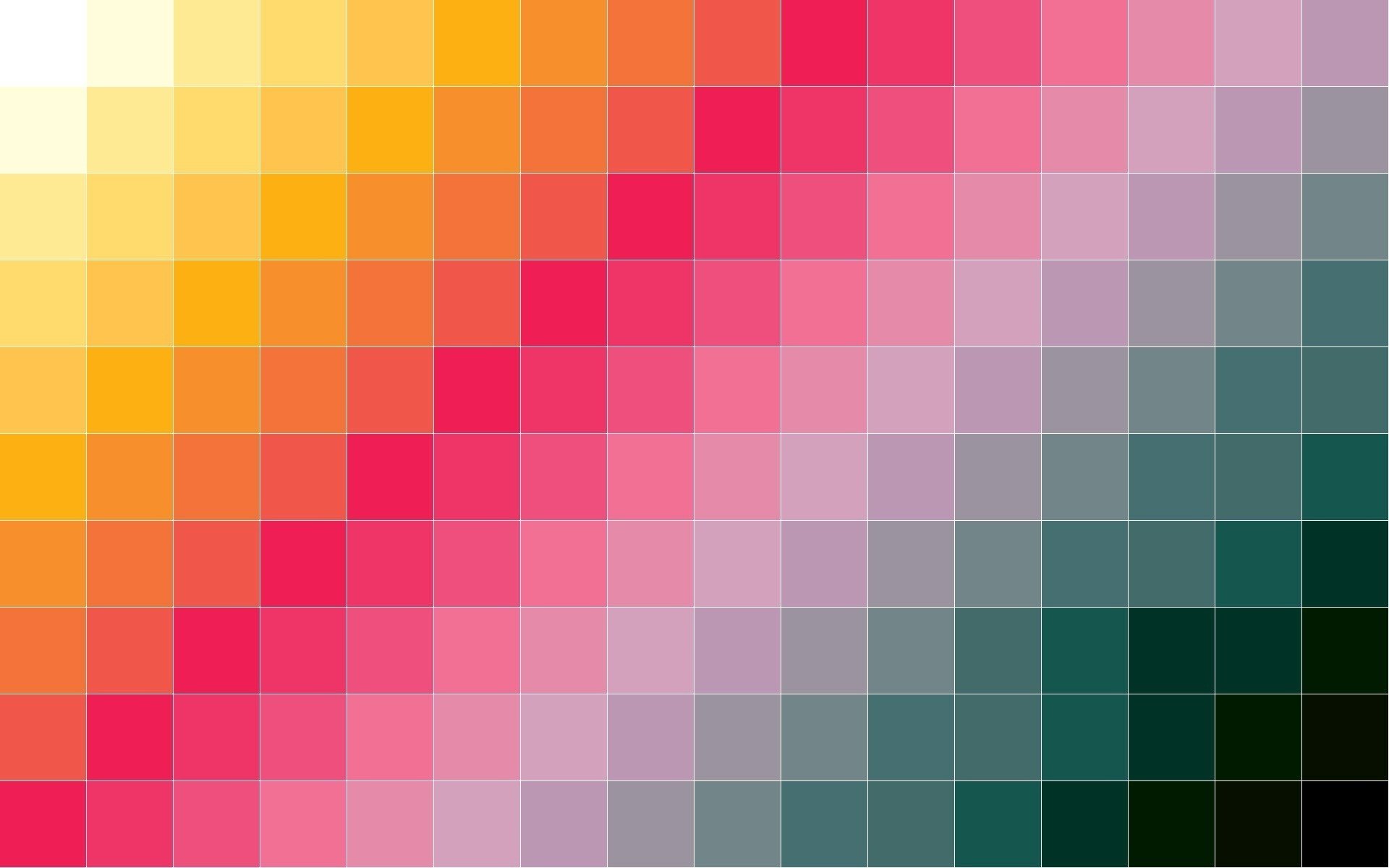 palette quadrate verschiedene farben