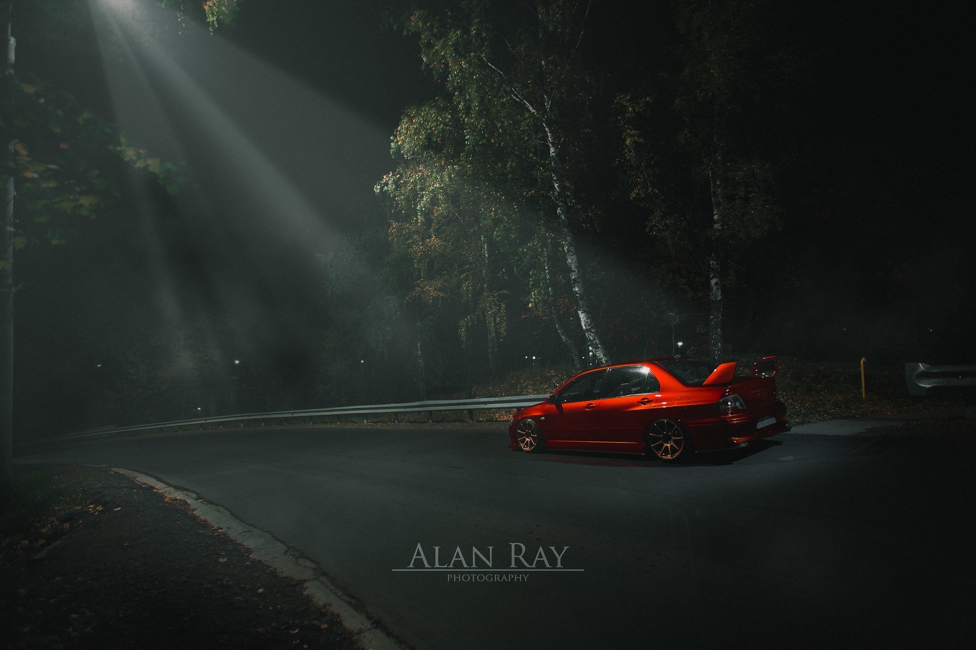 mitsubishi beruf evolution evo tuning macht jdm japan rot turbo licht wald nacht mitternacht