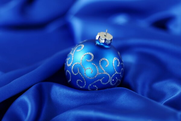 Festlicher blauer Weihnachtsstoff