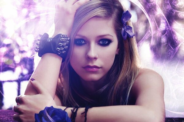 Sexy avril lavigne mit schönen augen