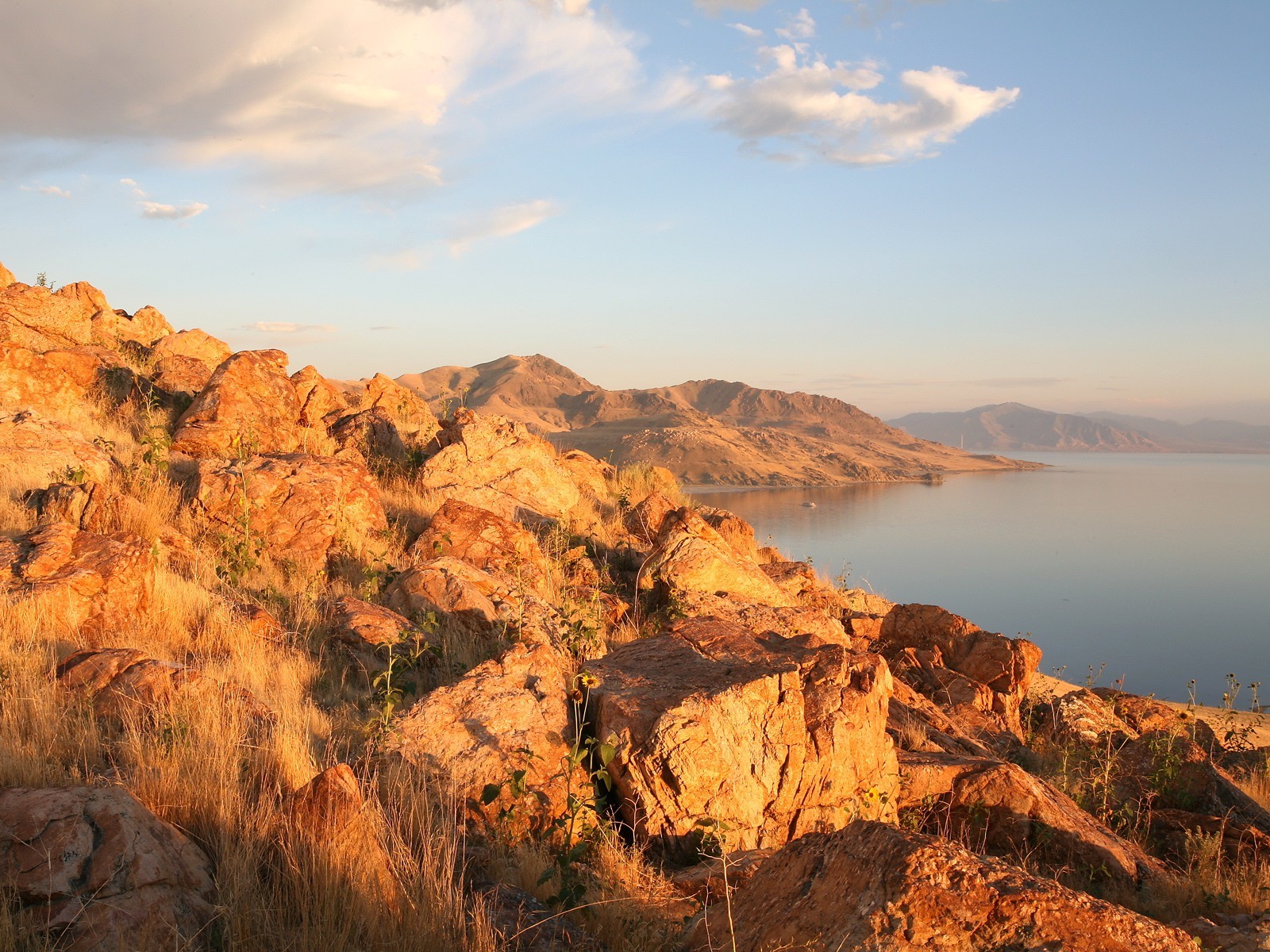 wolken himmel see berg