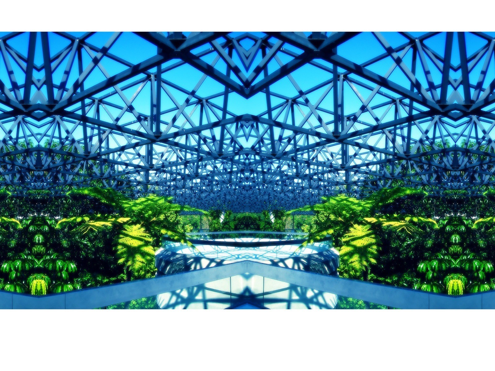 bau gewächshaus stahl vegetation hell