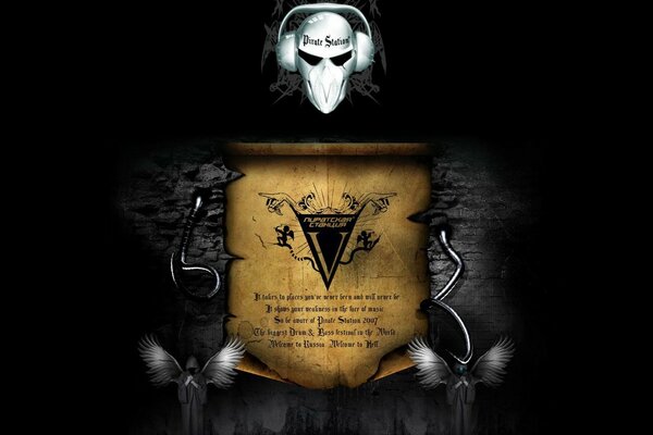 Piratenstation mit Kopfschädel