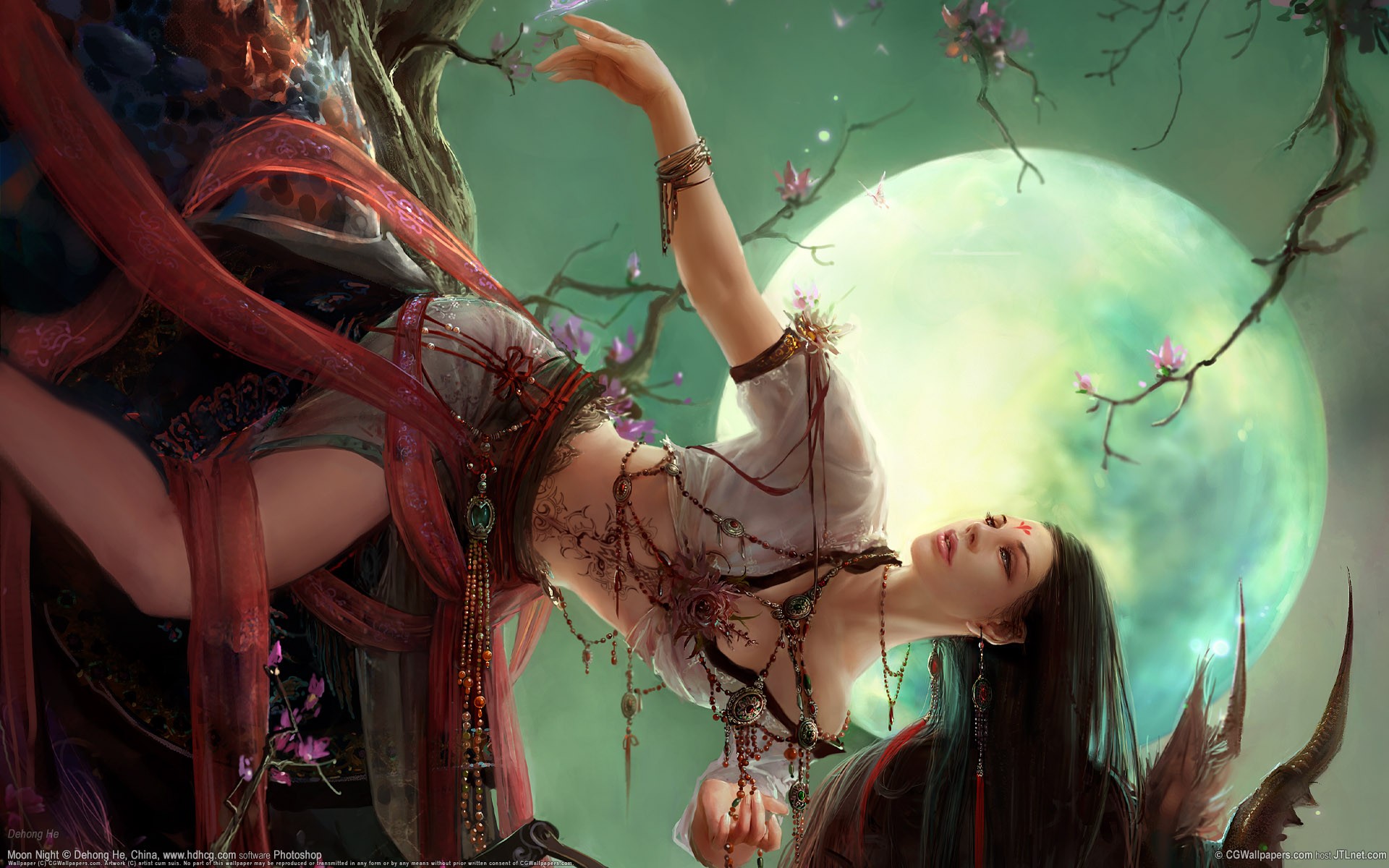 mädchen mond sakura