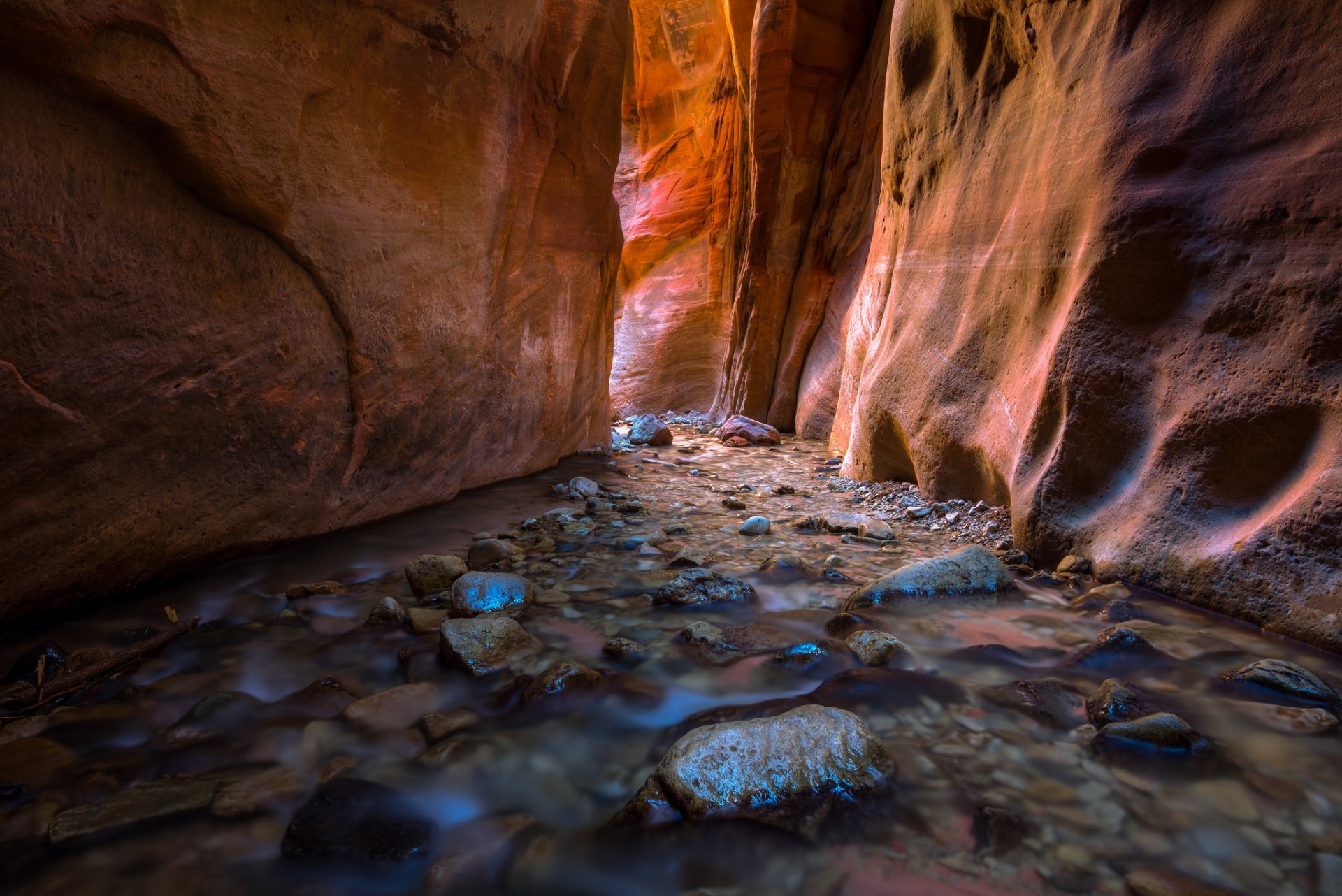 usa utah canyon stream licht