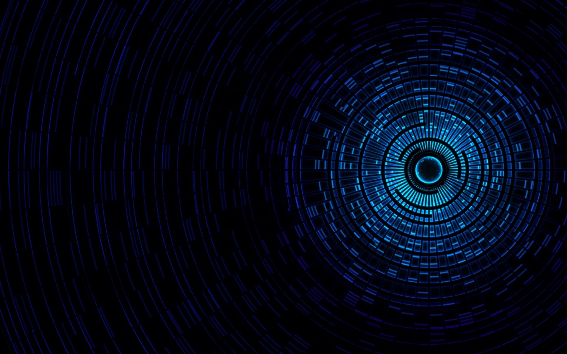 abstraktion techno blau