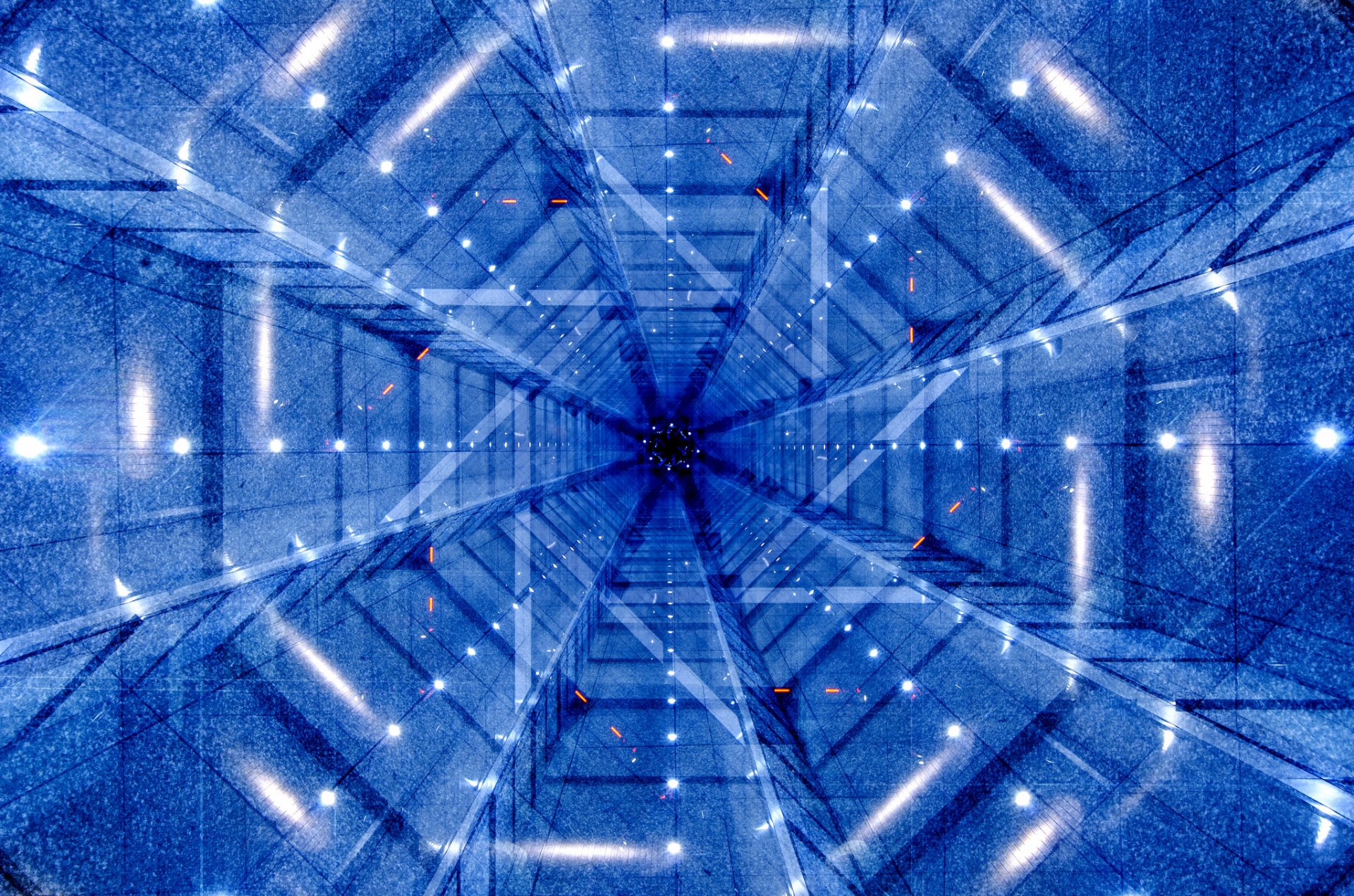 tunnel linien volumen strahlen licht