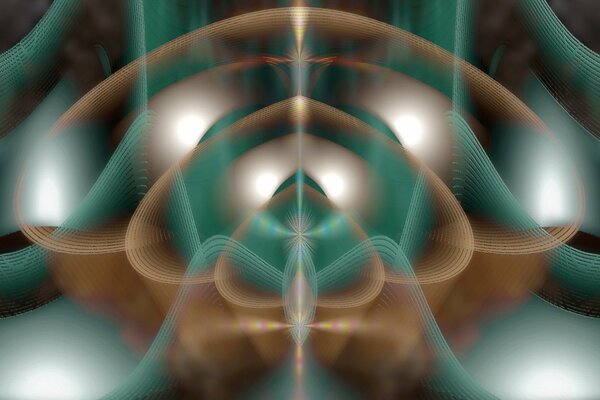 Abstraktes Bild mit farbigen Formen