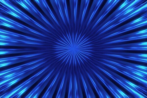 Die blauen Linien divergieren durch Strahlen