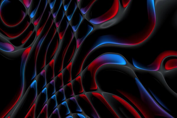 Farbige Kurven auf dunklem Hintergrund