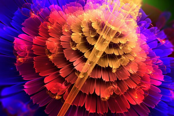 Farbabstraktion ähnlich wie eine Blume