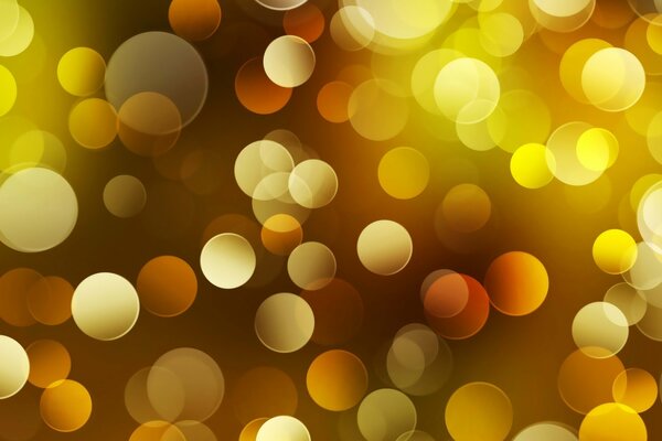 Blendung von Kreisen mit unterschiedlichen Farbintensitäten in Gelb- und orangefarbenen Farben