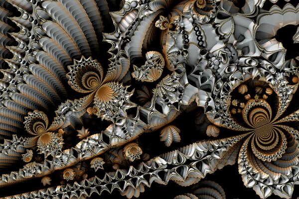 Abstraktion in hellgrauen und braunen Farbtönen