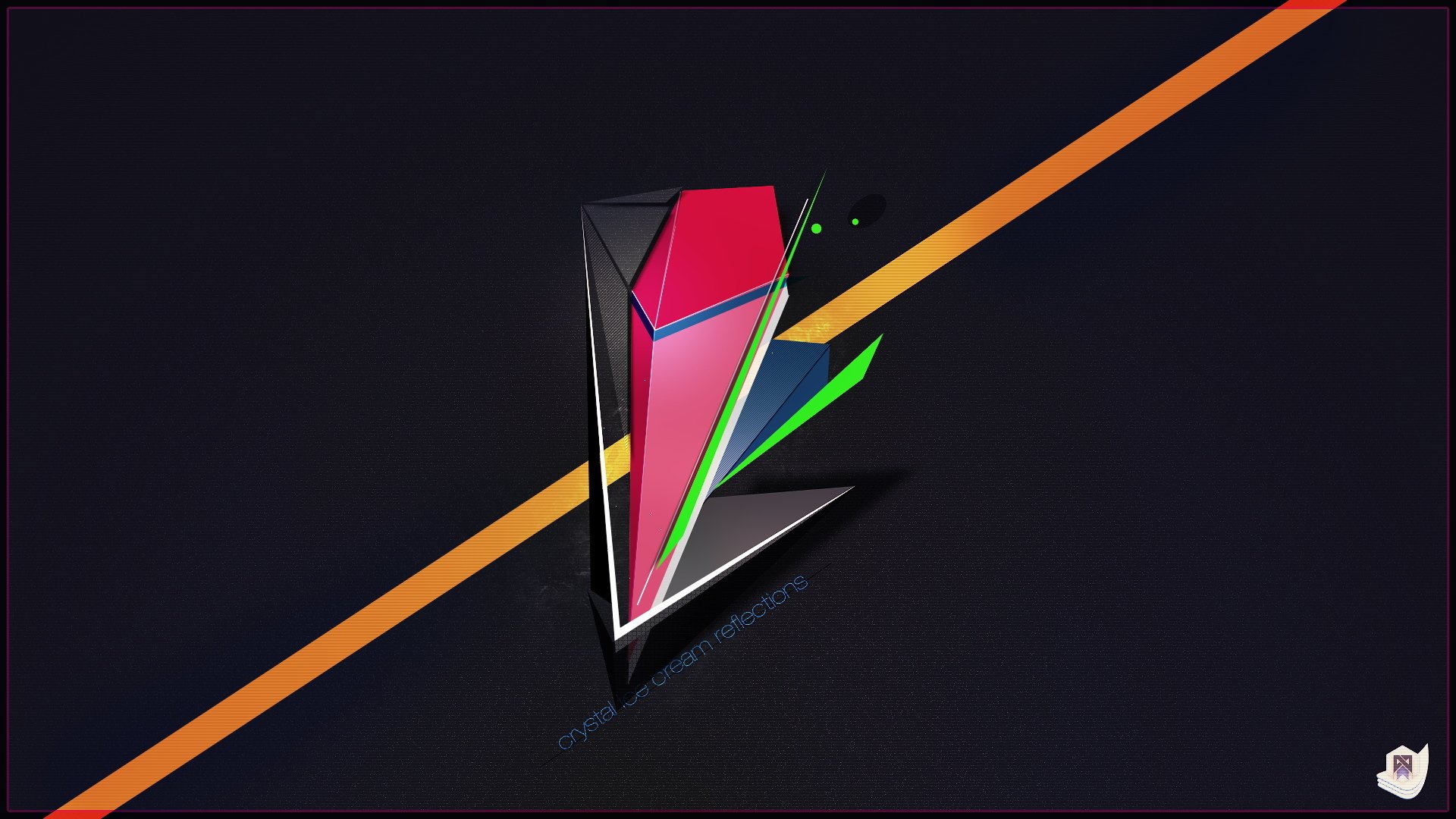 abstraktion grafik linien facetten kristall eis reflexion hintergrund