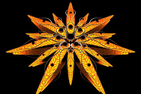 Blumenlinien in der Abstraktion