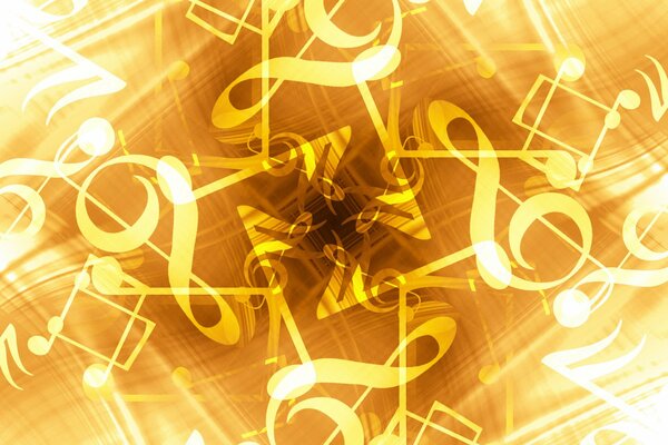 Abstraktion Noten Desktop-Hintergrund