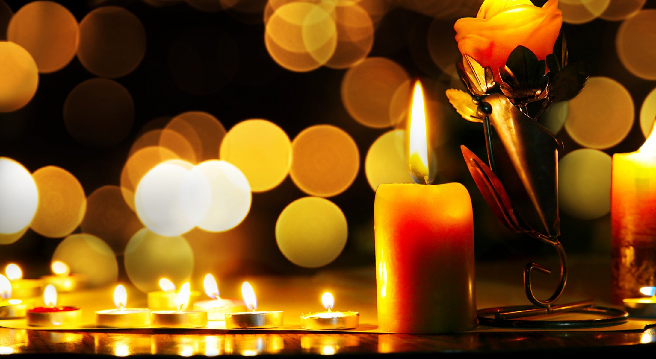 kerzen lichter bokeh