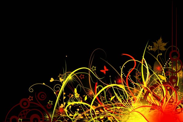 Helles Gras auf dunklem Hintergrund