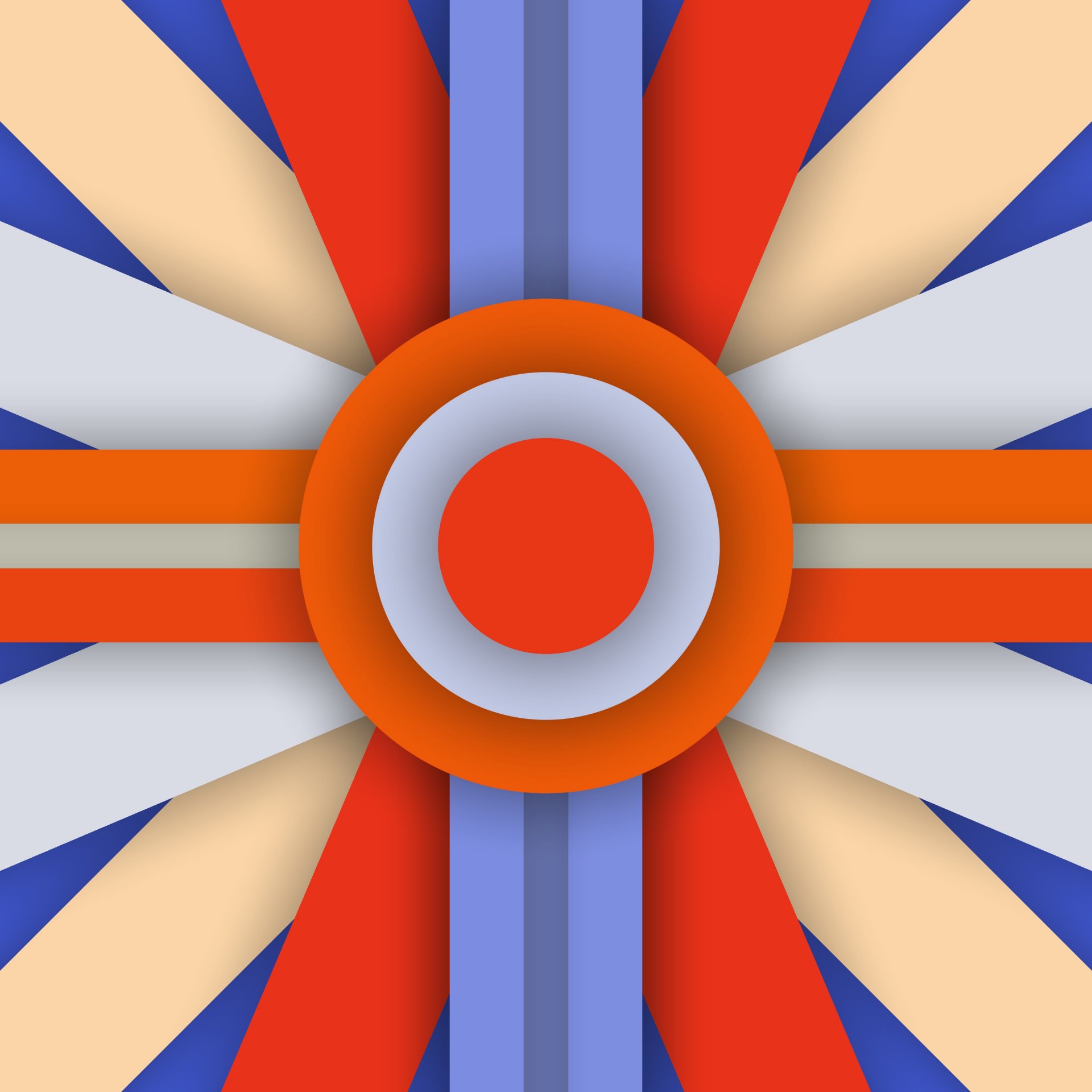 android 5.0 lollipop material design linien abstraktion streifen farben orange blau kreis