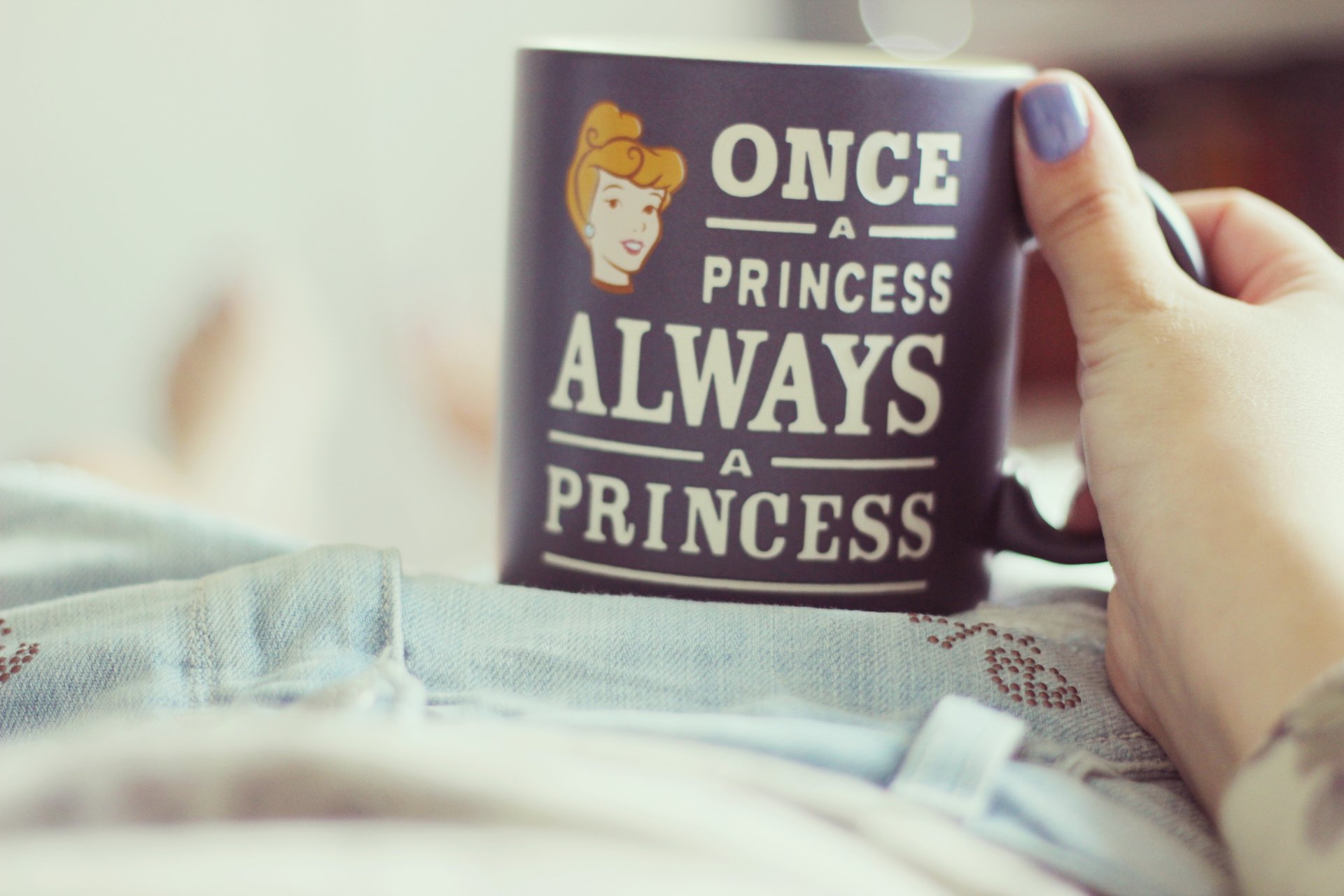 becher tasse schriftzug prinzessin
