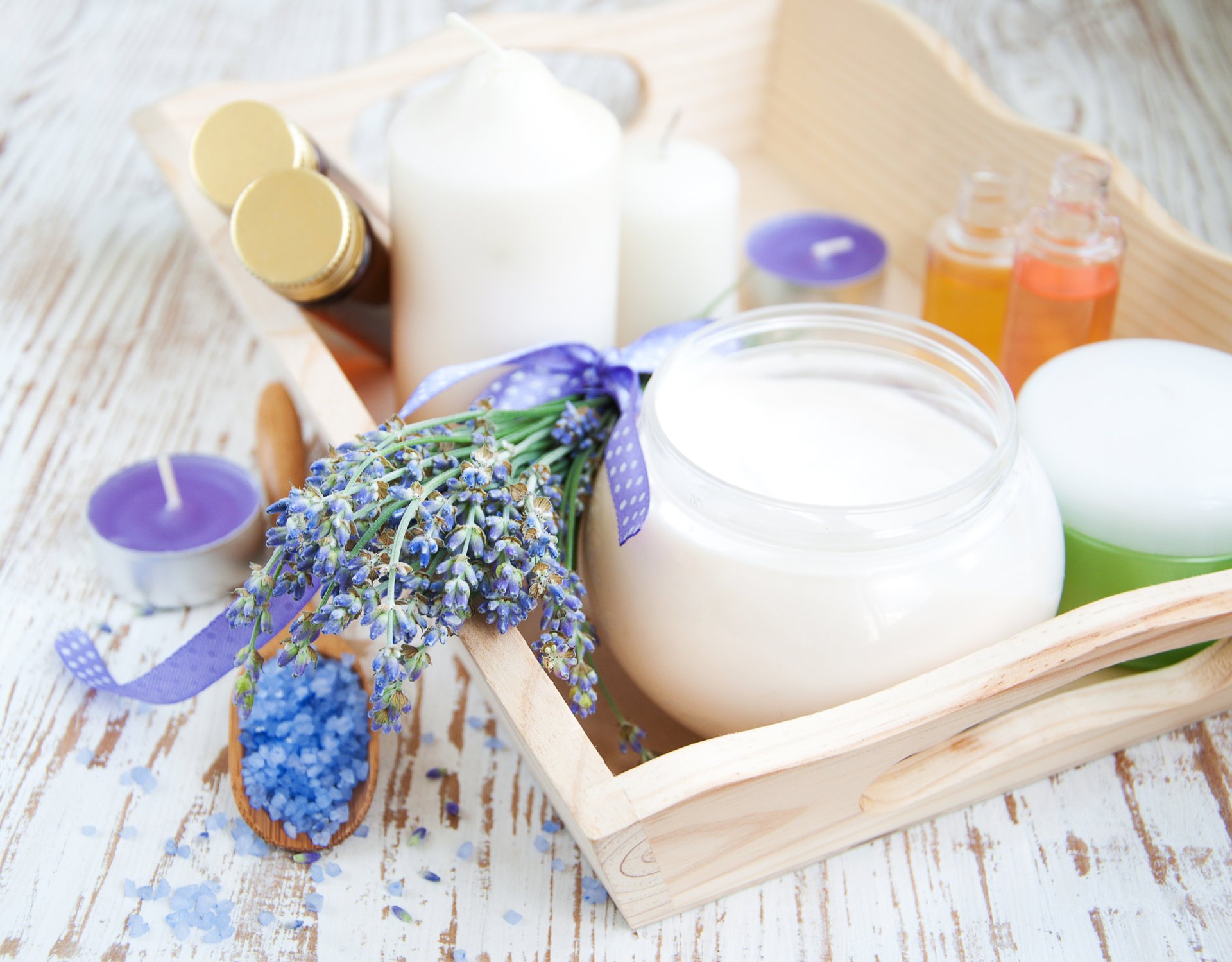 lavendel meersalz creme kerzen lavendelblüten meeressalz