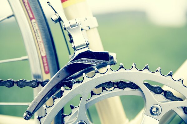 Kette am Fahrradstern Foto