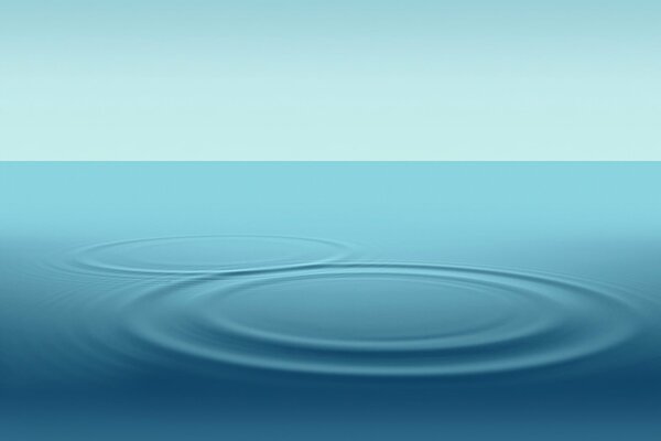 Kreise auf dem Wasser, die Wellen erzeugen