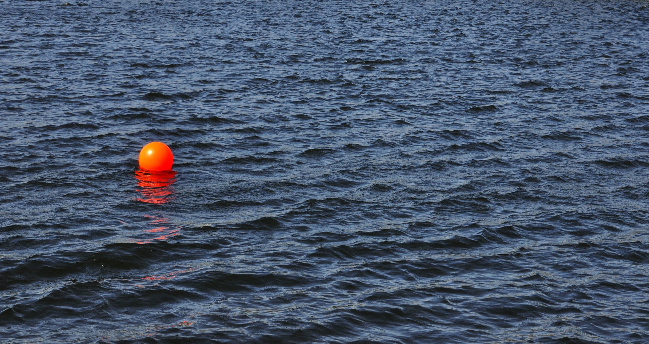 greg stevenson fotograf foto wasser teich wellen kugel rot marik schwimmer leuchtfeuer