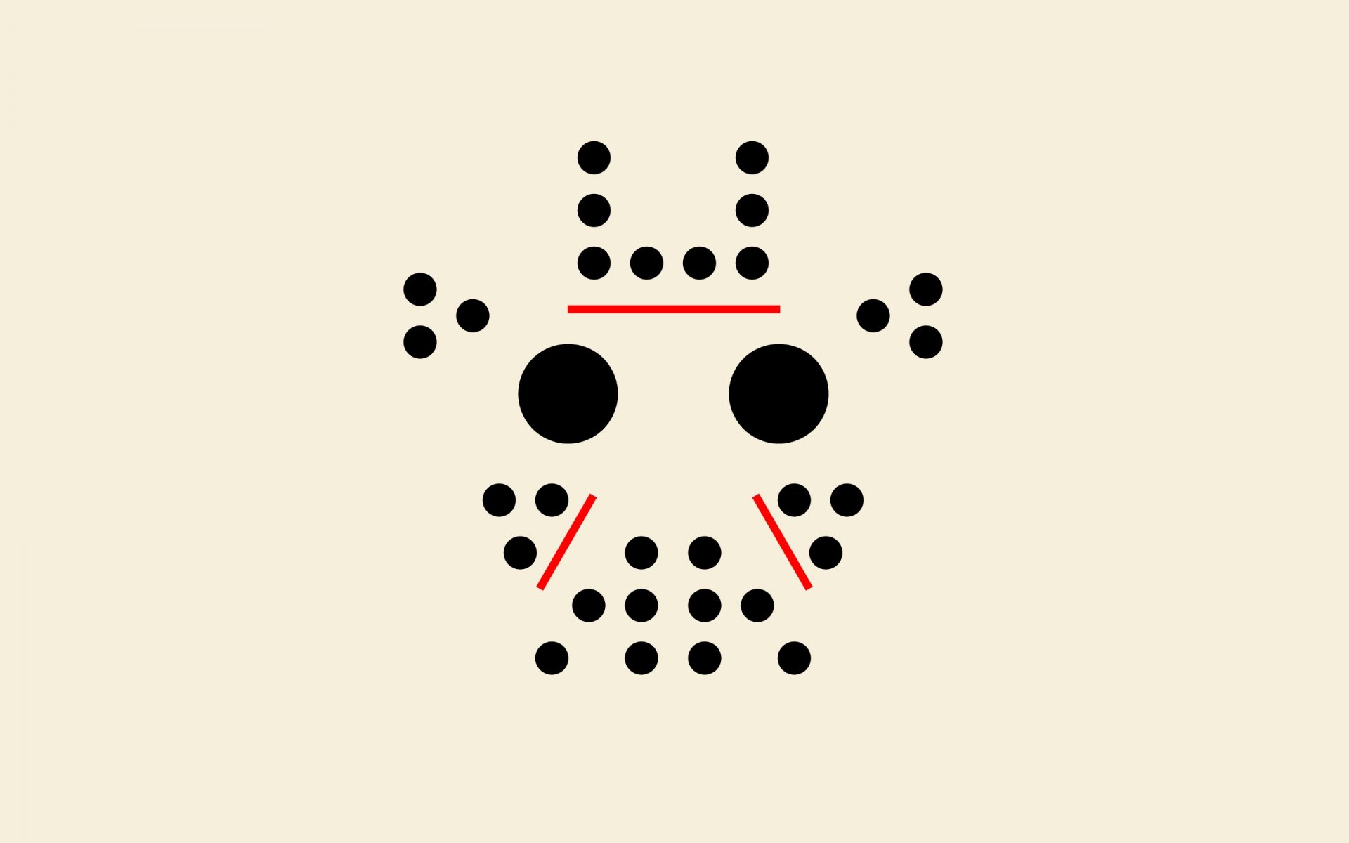 jason minimalismus stil maske muster kreise punkte linien modell punkte linien 2560x1600