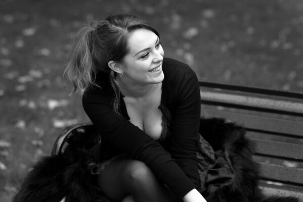 Schwarz-Weiß-Foto von Imogen