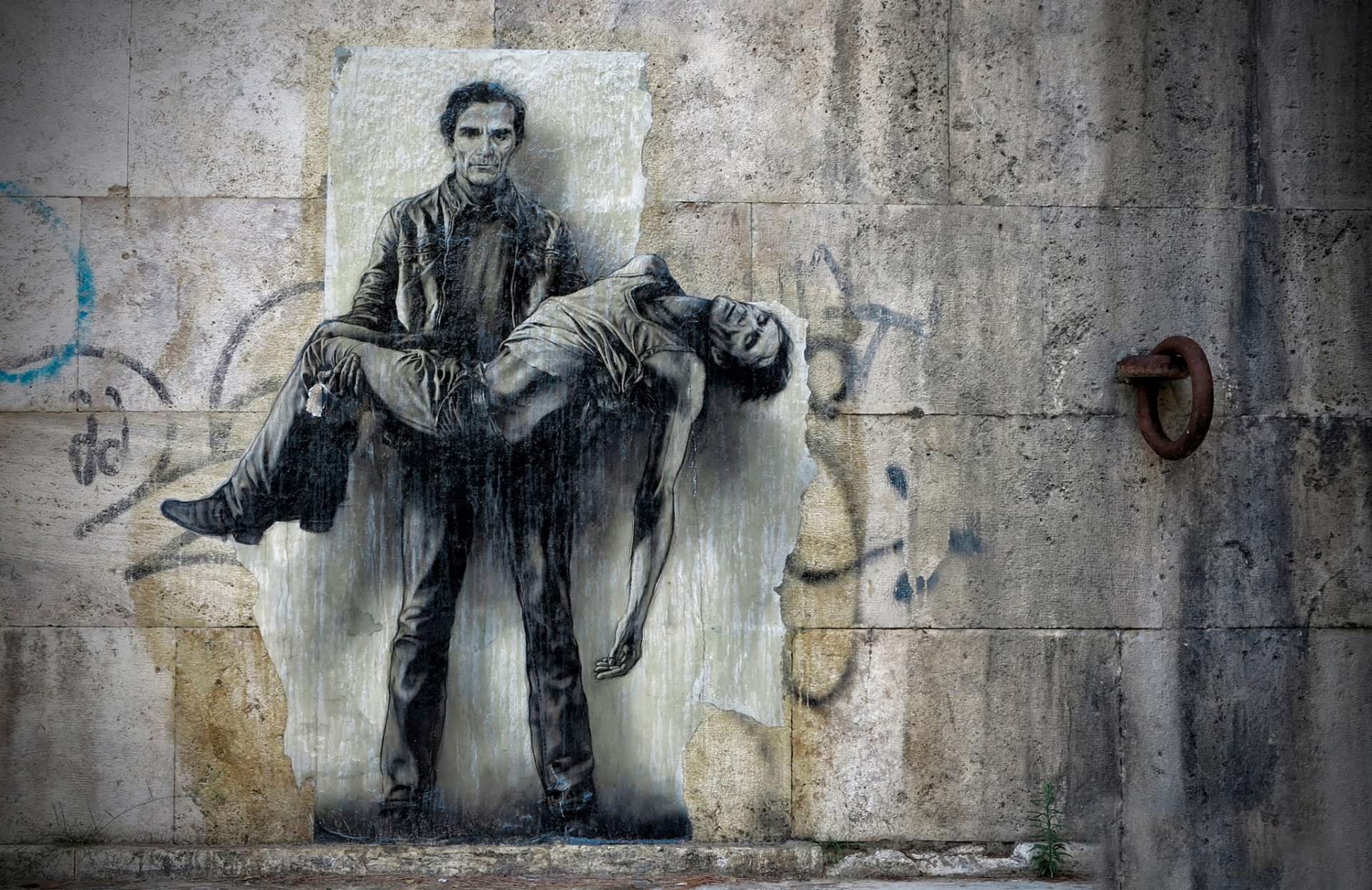 wand beton wandbild zeichnung kunst