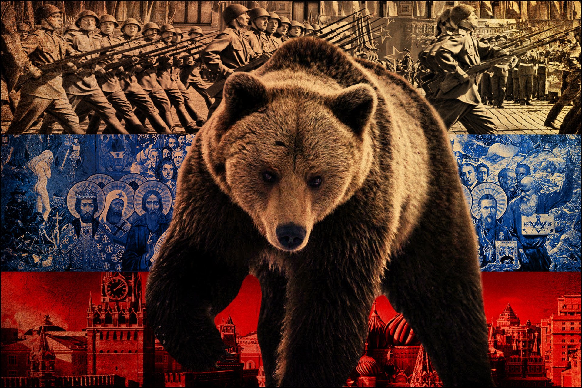 russland bär flagge politik