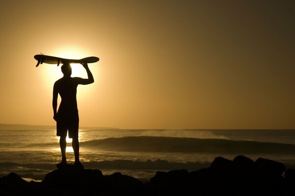 Abendliches Reiten am warmen Meer