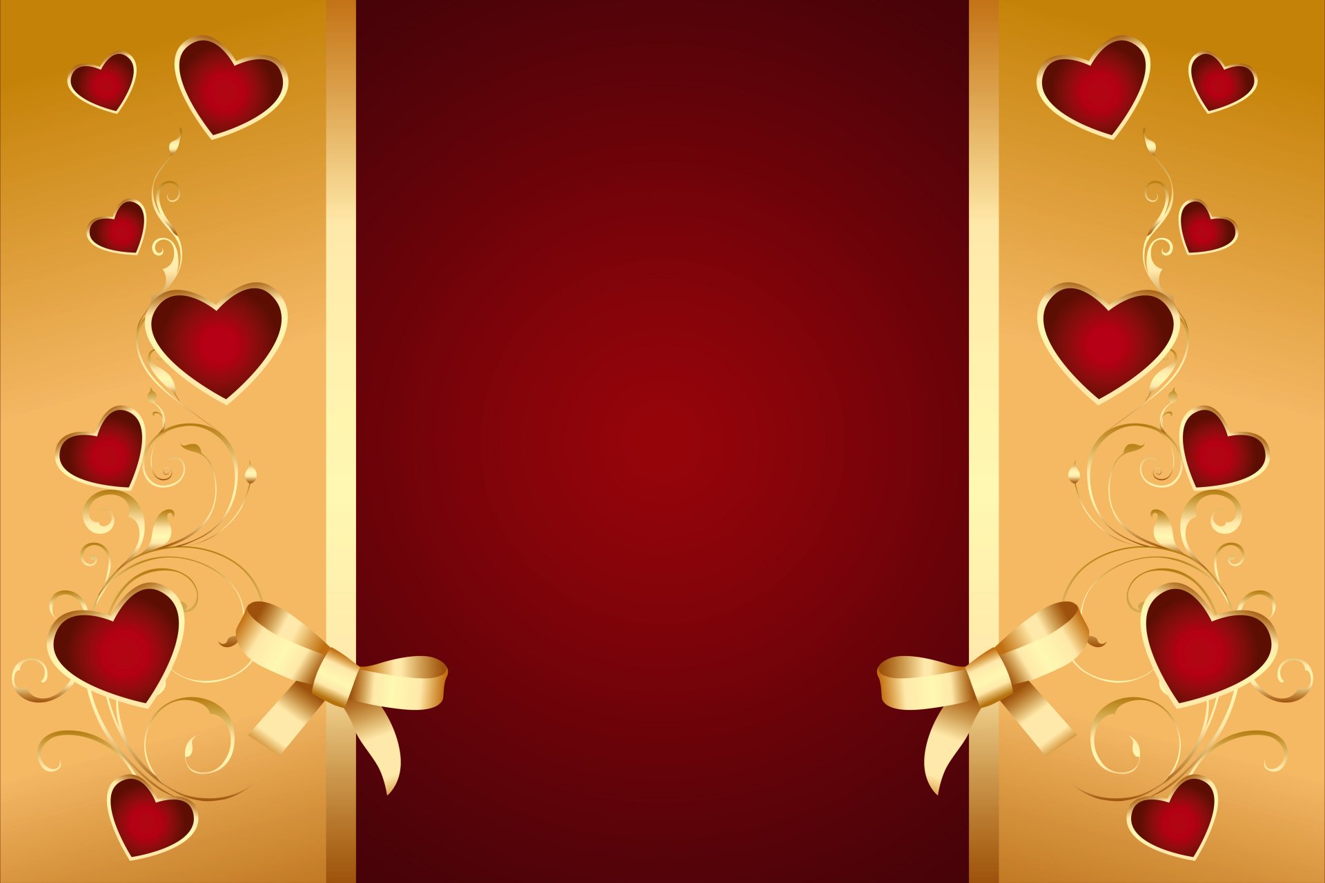 rot gold herzen bogen romantisch liebe valentine hintergrund herzen