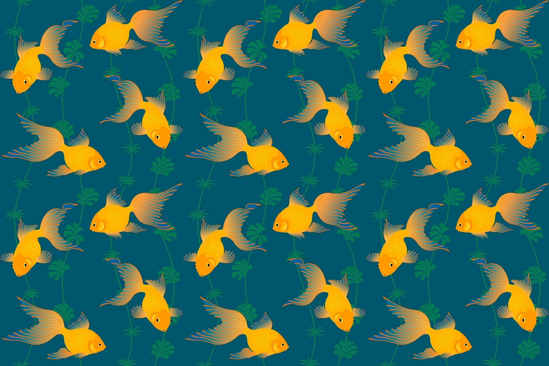 goldfisch algen schwanz muster