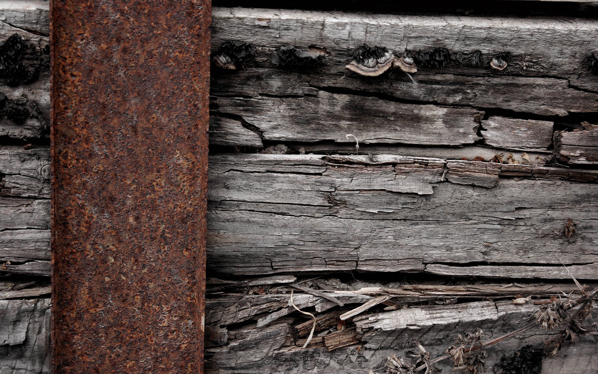 oxid metall holz