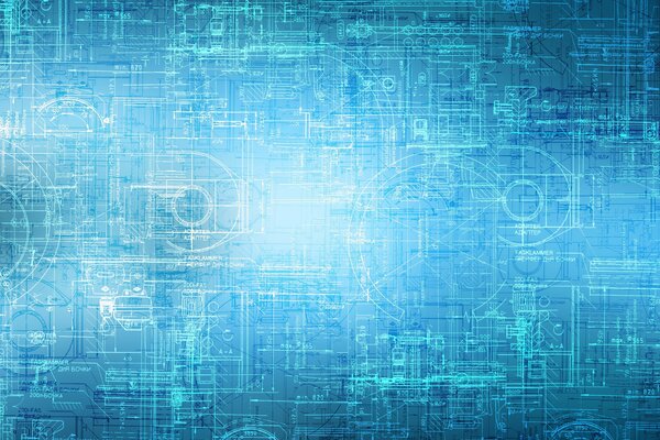 Kleine Diagramme auf blauem Hintergrund