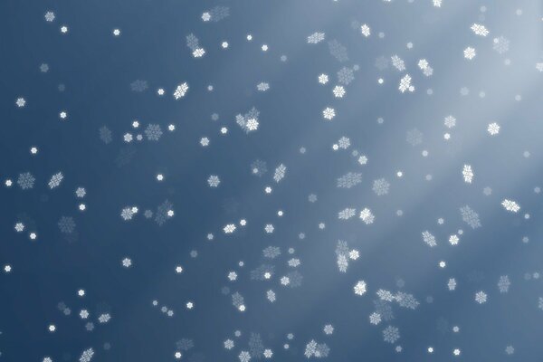 Schneeflocken und helle Partikel! Stilvolle Strahlen