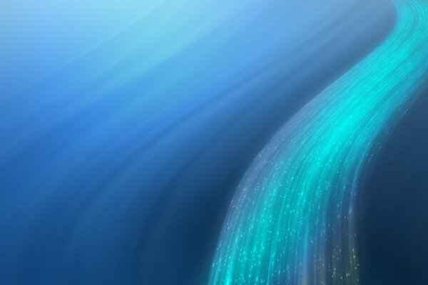 Blauer Fluss, der die Seele kühlt