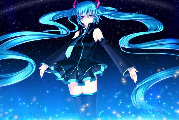 Mädchen Yuki kira und der sternenhimmel