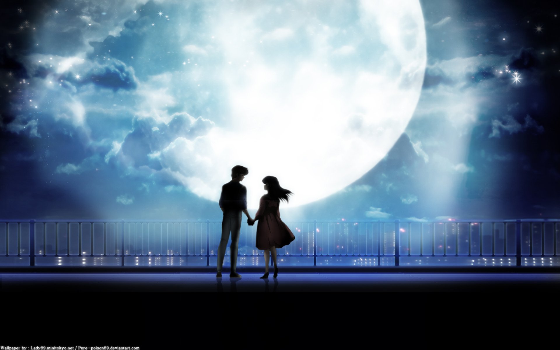 takahashi rumiko maison ikkoku mond nacht stadt kerl mädchen paar