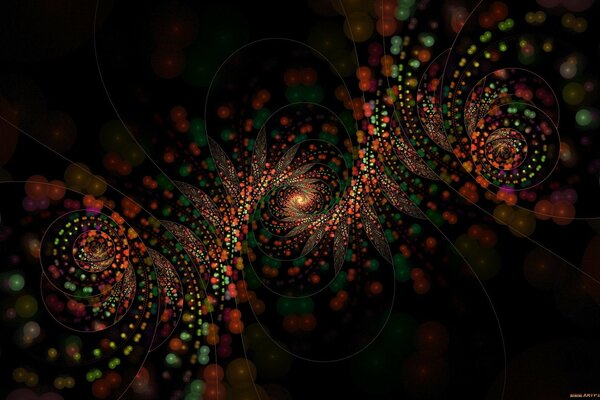 Psychedelisches Muster mit Quarzfüllung