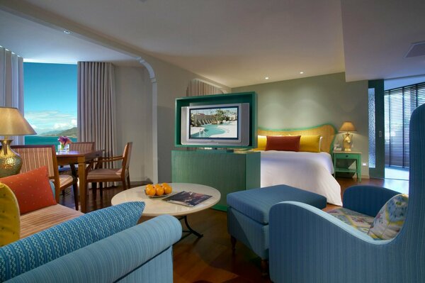 Innenarchitektur des Wohnzimmers in hellen Farben